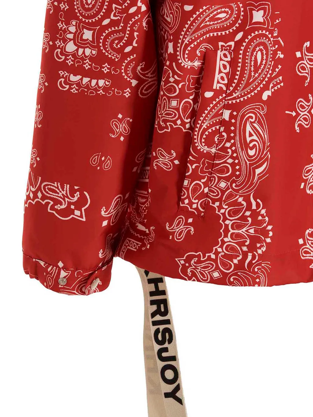 Paisley-Embroidery Hooded Jacket