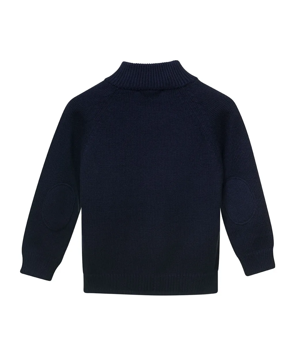 Fine-Knit Zip-Up Cardigan