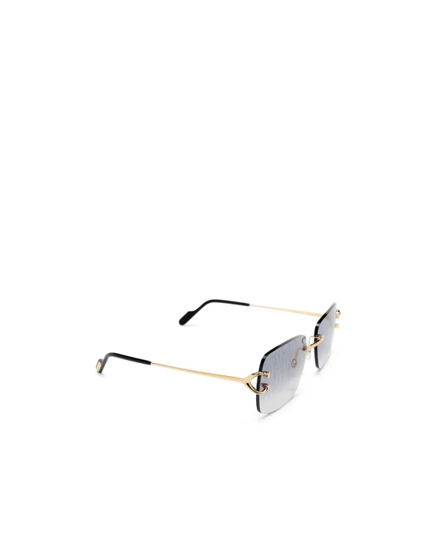 Cartier Rectangle Rimless Sunglasses