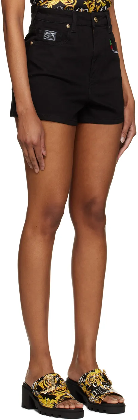 Embroidered-Logo Mini Shorts