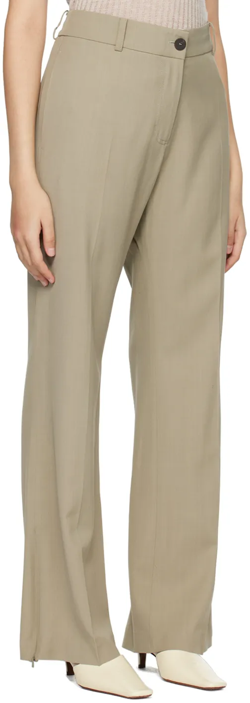 Casual Pants With Waist And Loop Straps