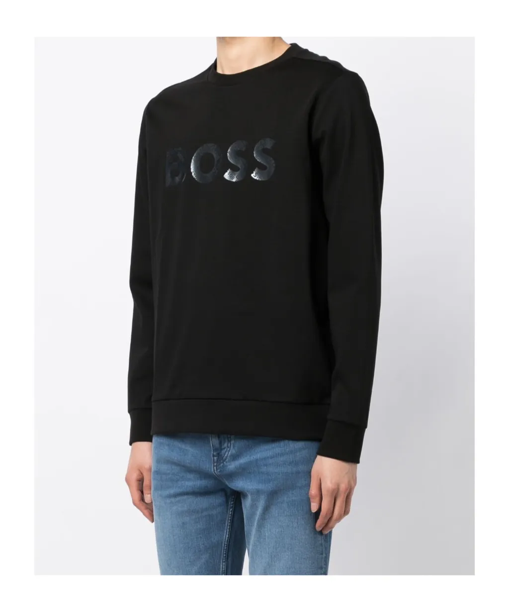 Logo-Patch Long-Sleeved Cotton Sweatshirt