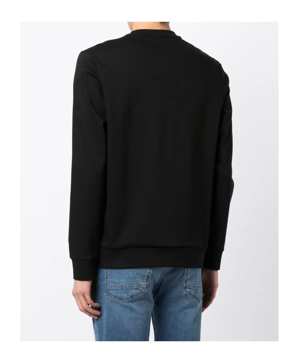 Logo-Patch Long-Sleeved Cotton Sweatshirt