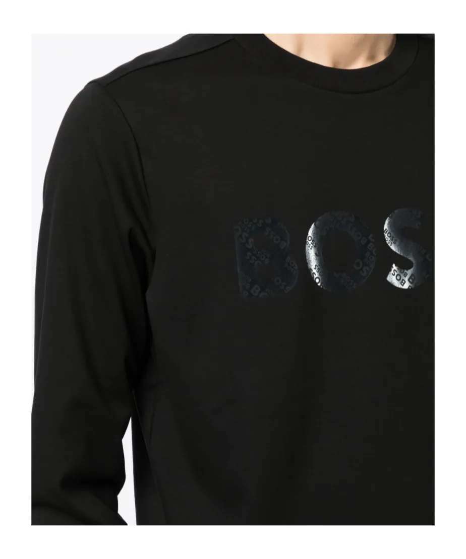 Logo-Patch Long-Sleeved Cotton Sweatshirt
