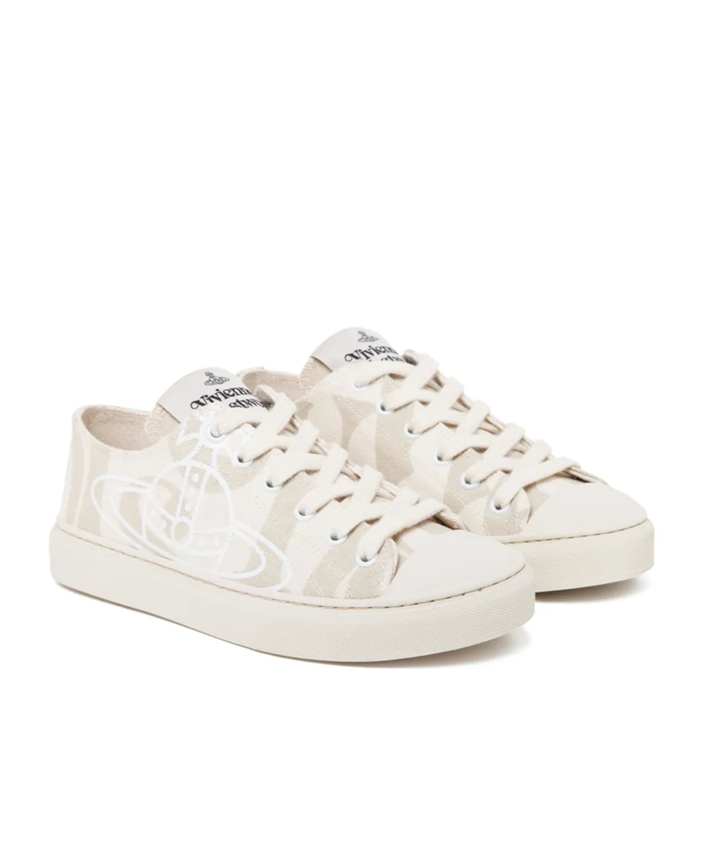 Orb-Print Canvas Sneakers