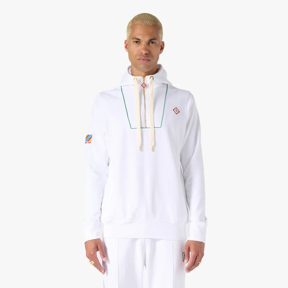 Half-Zip Drawstring Hoodie