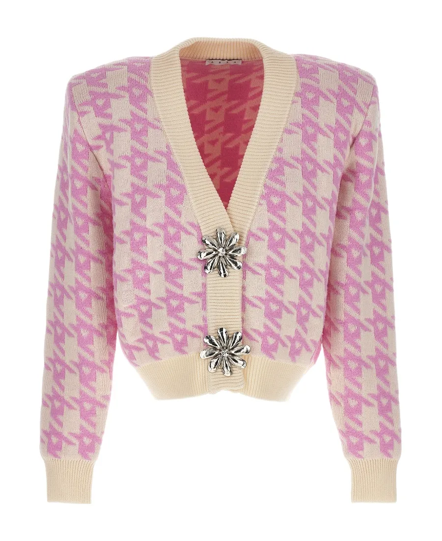 Area Mussel Flower V-Neck Cardigan