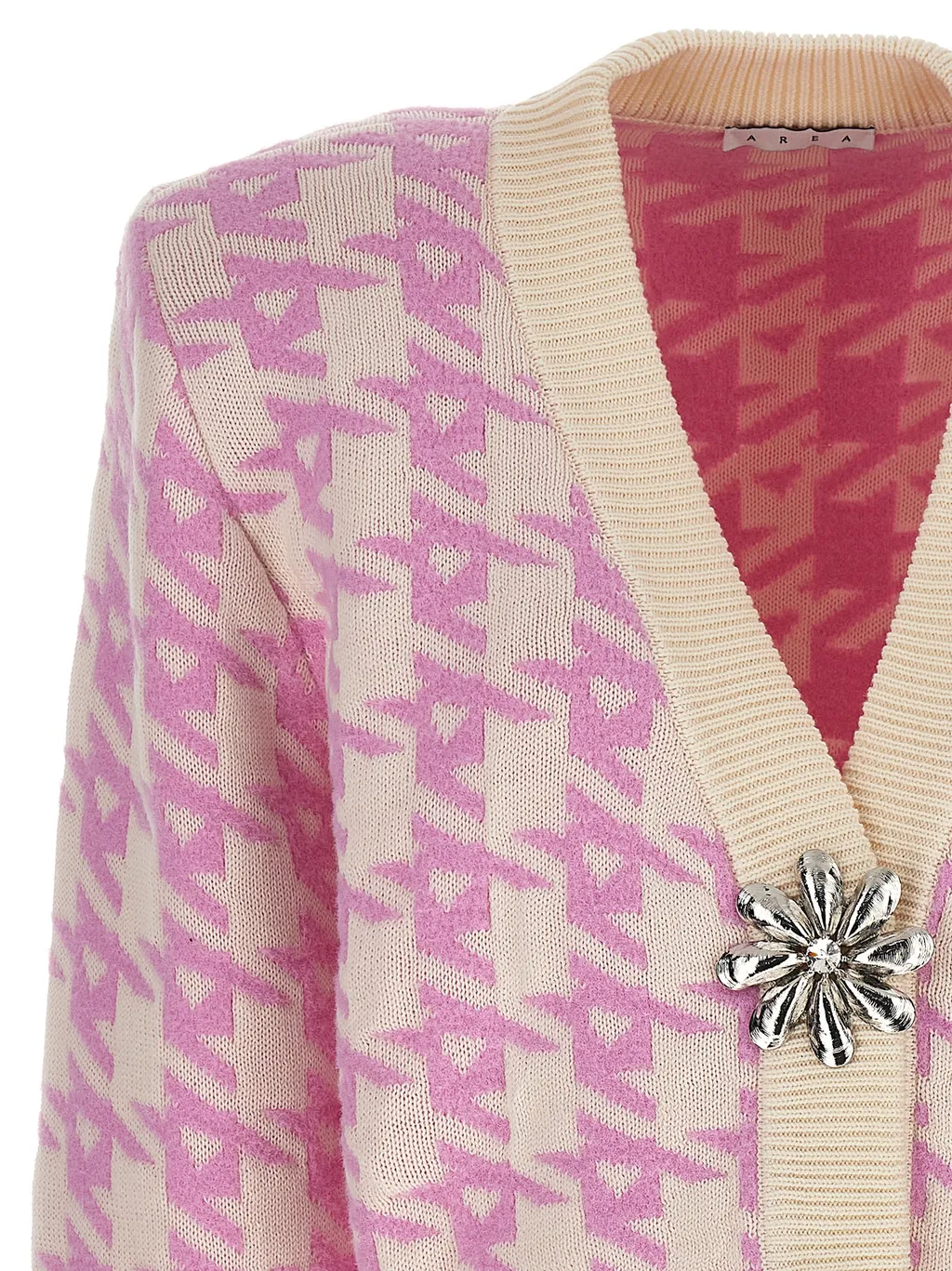 Area Mussel Flower V-Neck Cardigan