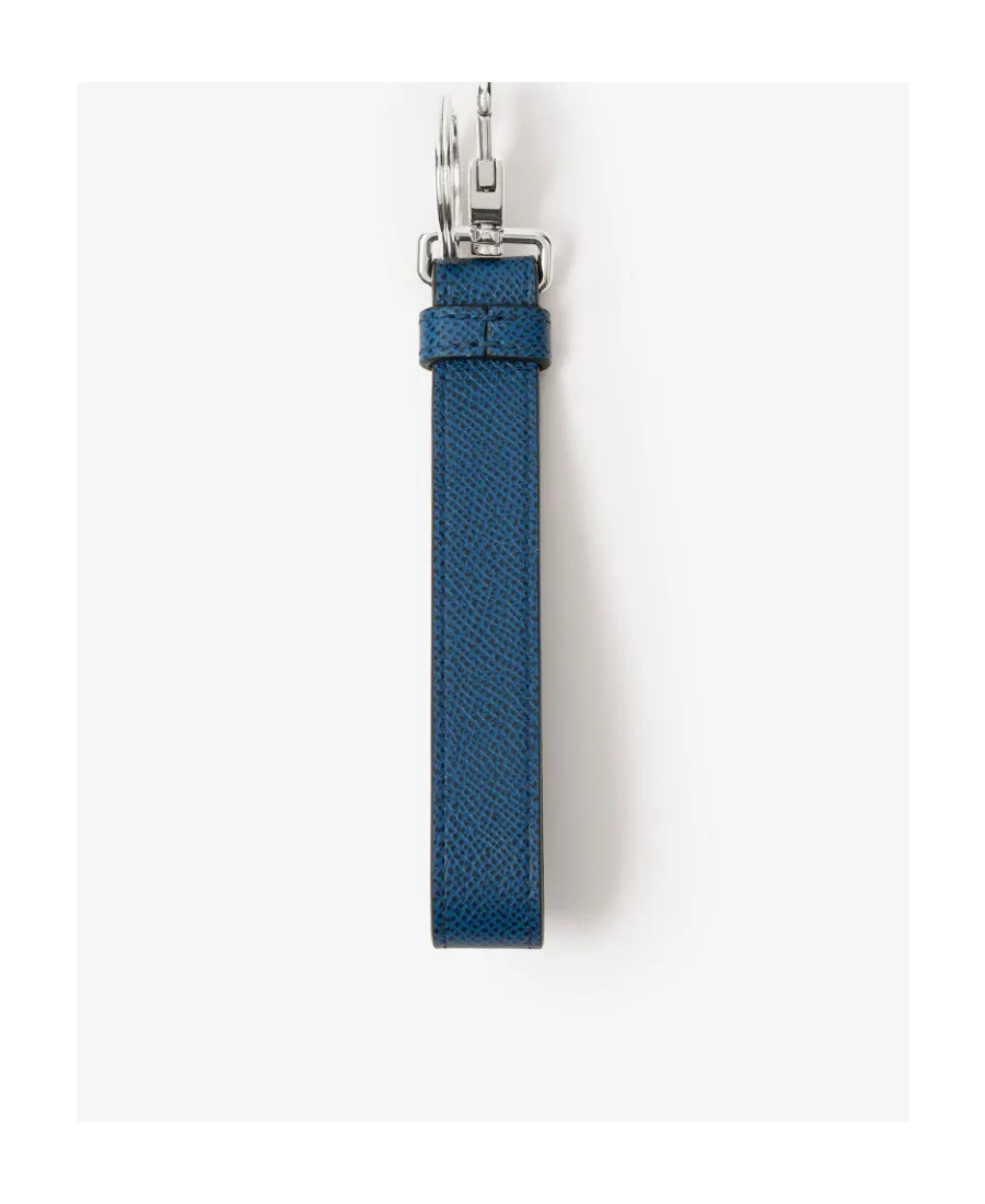 Textured Logo-Plaque Keychain
