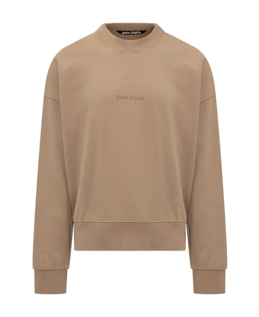 Palm Angels Logo-Printed Crewneck Sweatshirt