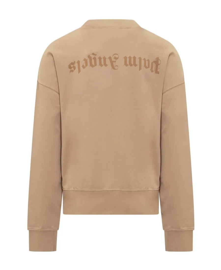 Palm Angels Logo-Printed Crewneck Sweatshirt
