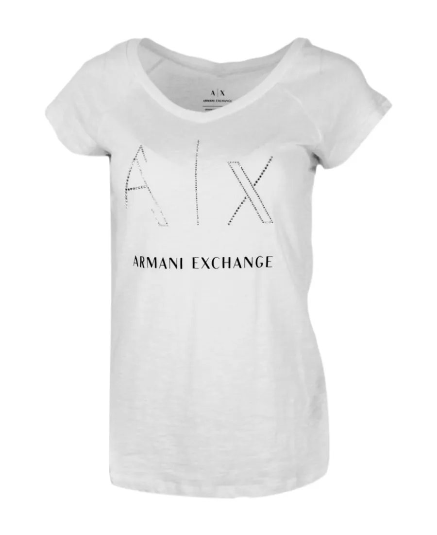 Armani Exchange Embellished V-Neck T-Shirt