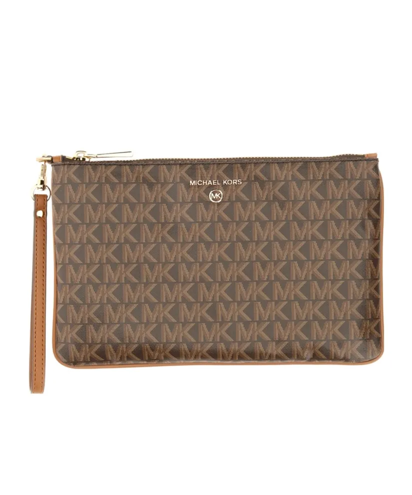 Monogram Leather Clutch Bag