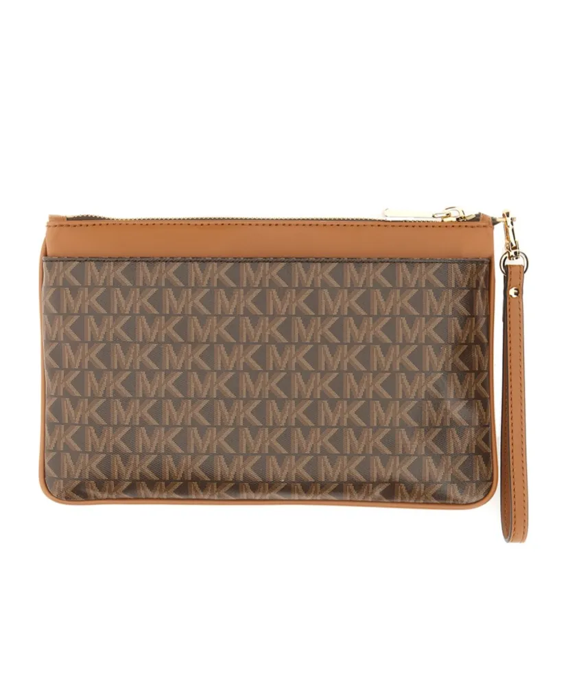 Monogram Leather Clutch Bag