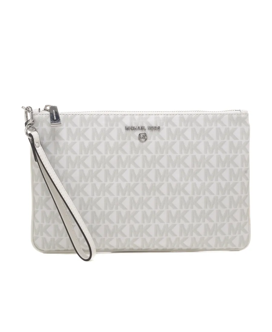 Jet Set Charm Logo-Plaque Wristlet