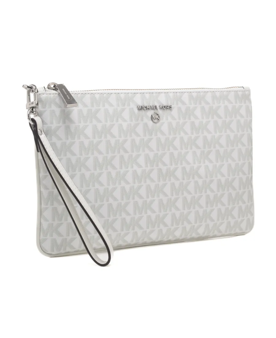 Jet Set Charm Logo-Plaque Wristlet