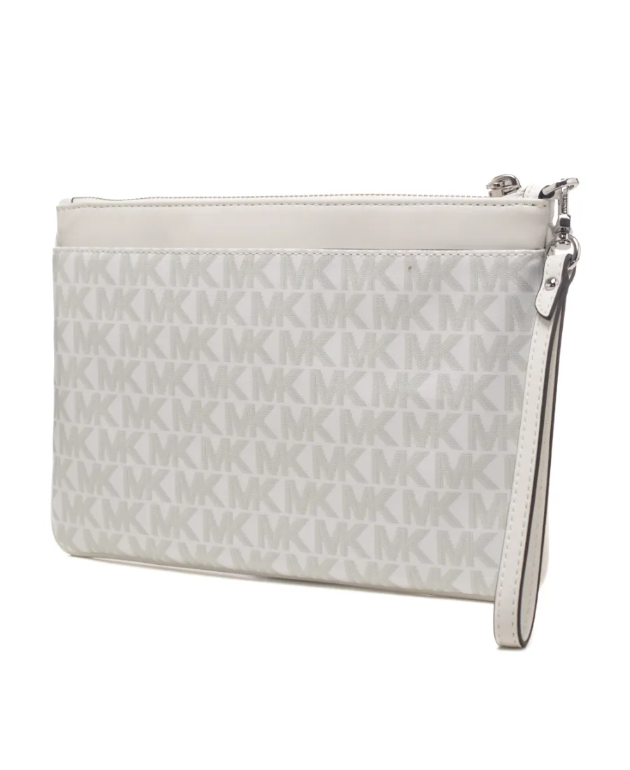 Jet Set Charm Logo-Plaque Wristlet