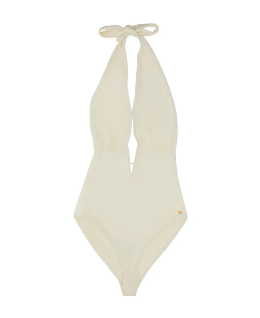 Plunging-V-Neck Swimsuit