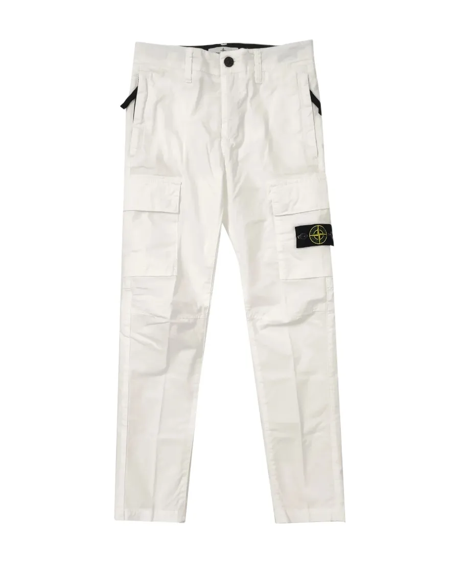 Stone Island Junior Logo Patch Cargo Trousers