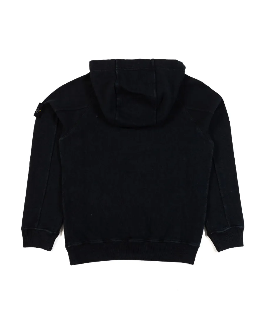Stone Island Junior Logo Patch Long-Sleeved Hoodie