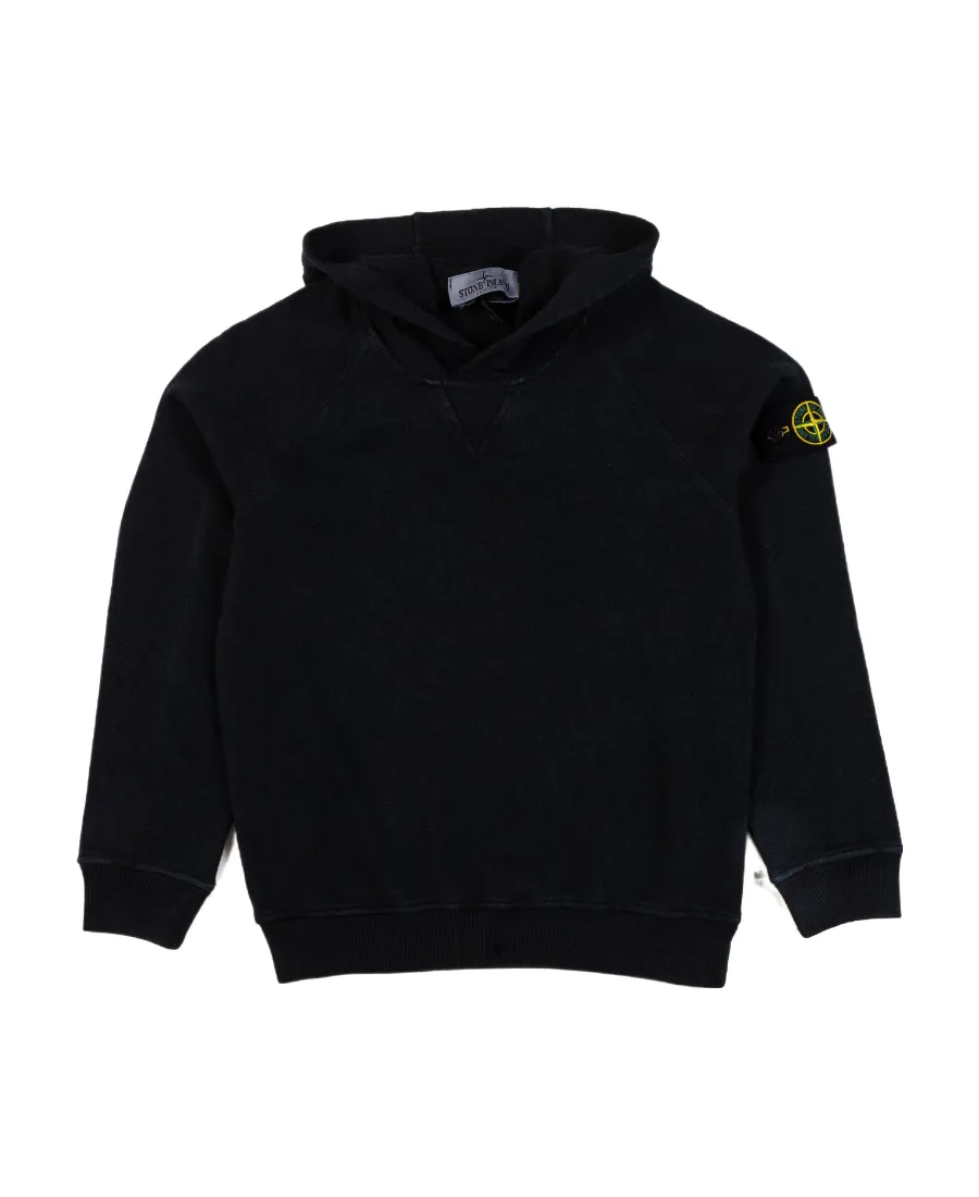 Stone Island Junior Logo Patch Long-Sleeved Hoodie