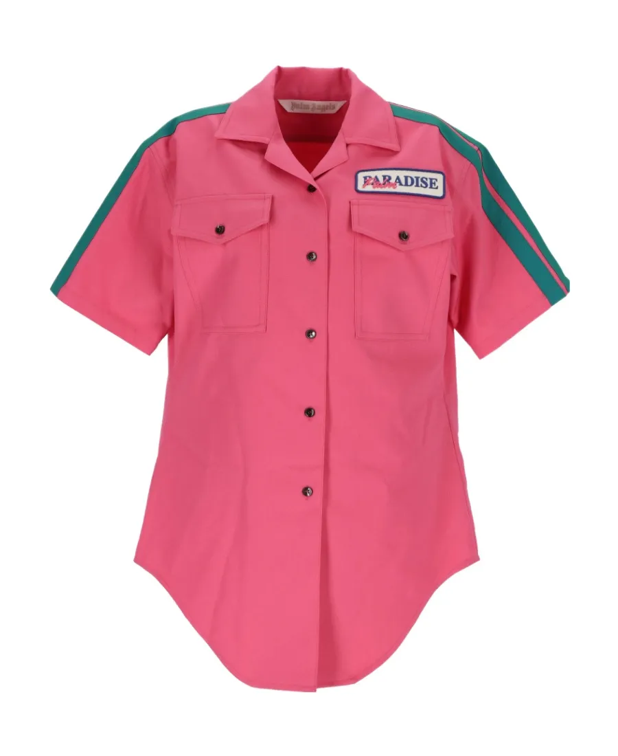 Palm Angels Logo Patch Buttoned Shirt