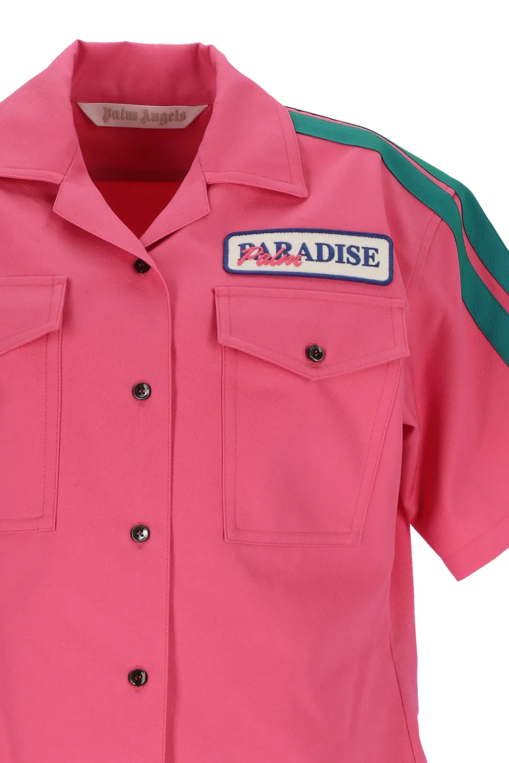 Palm Angels Logo Patch Buttoned Shirt