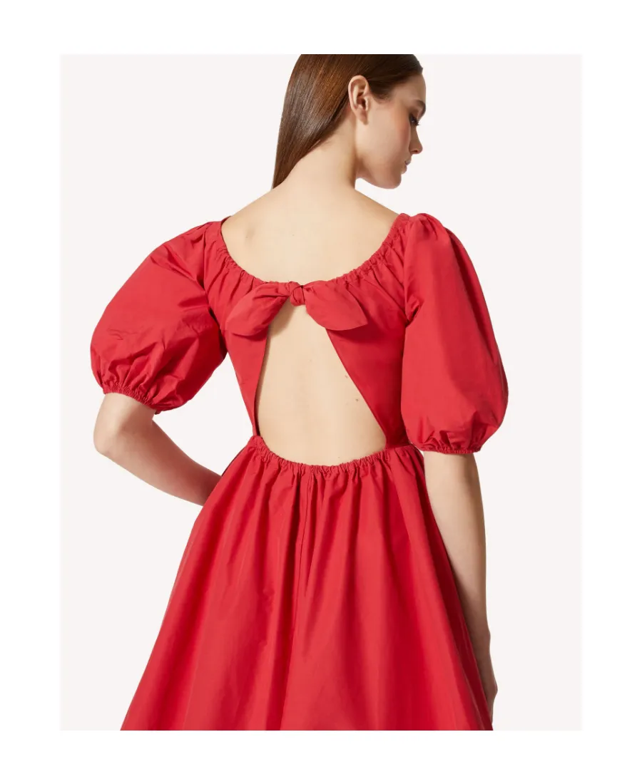 Redvalentino Taffeta Puff Sleeved Dress