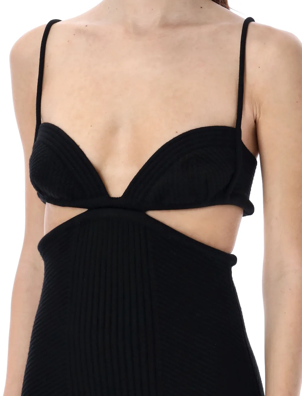Off-White Cut-Out Sleeveless Mini Dress