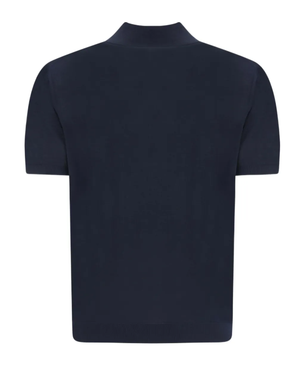 Fine-Knit Cotton Polo Shirt