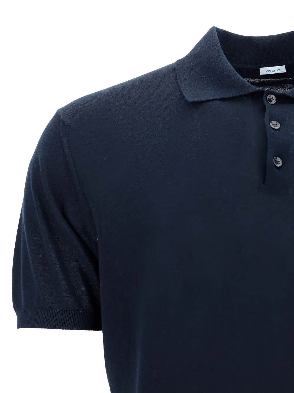 Fine-Knit Cotton Polo Shirt