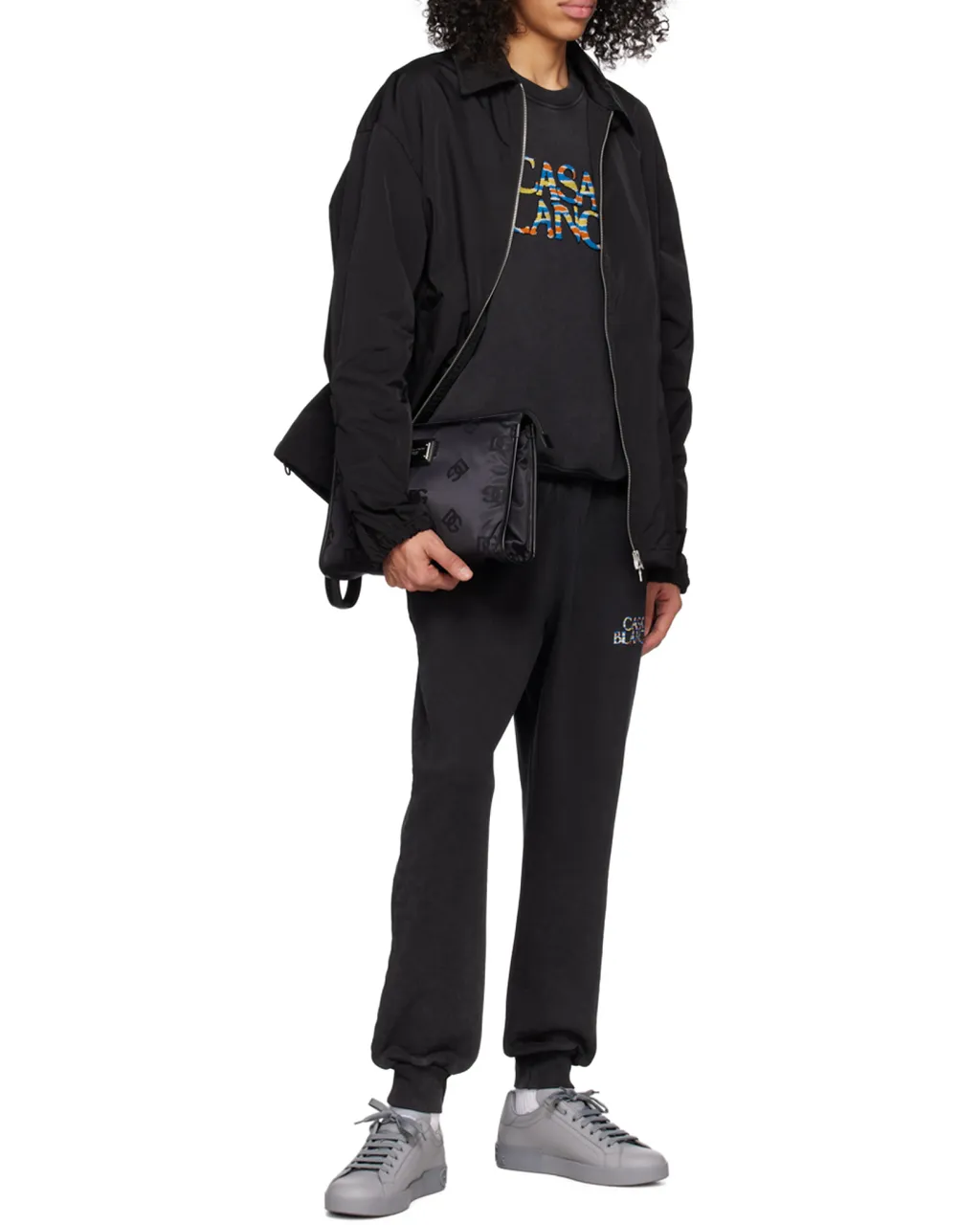 Embroidered Logo Tapered Track Pants
