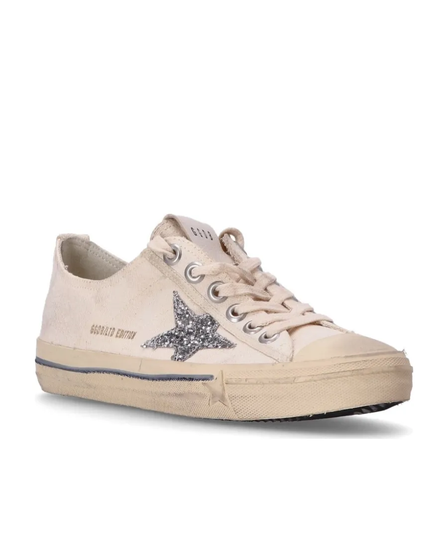 Golden Goose Deluxe Brand V-Star Glittered Sneakers