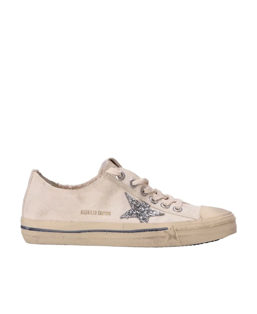 Golden Goose Deluxe Brand V-Star Glittered Sneakers