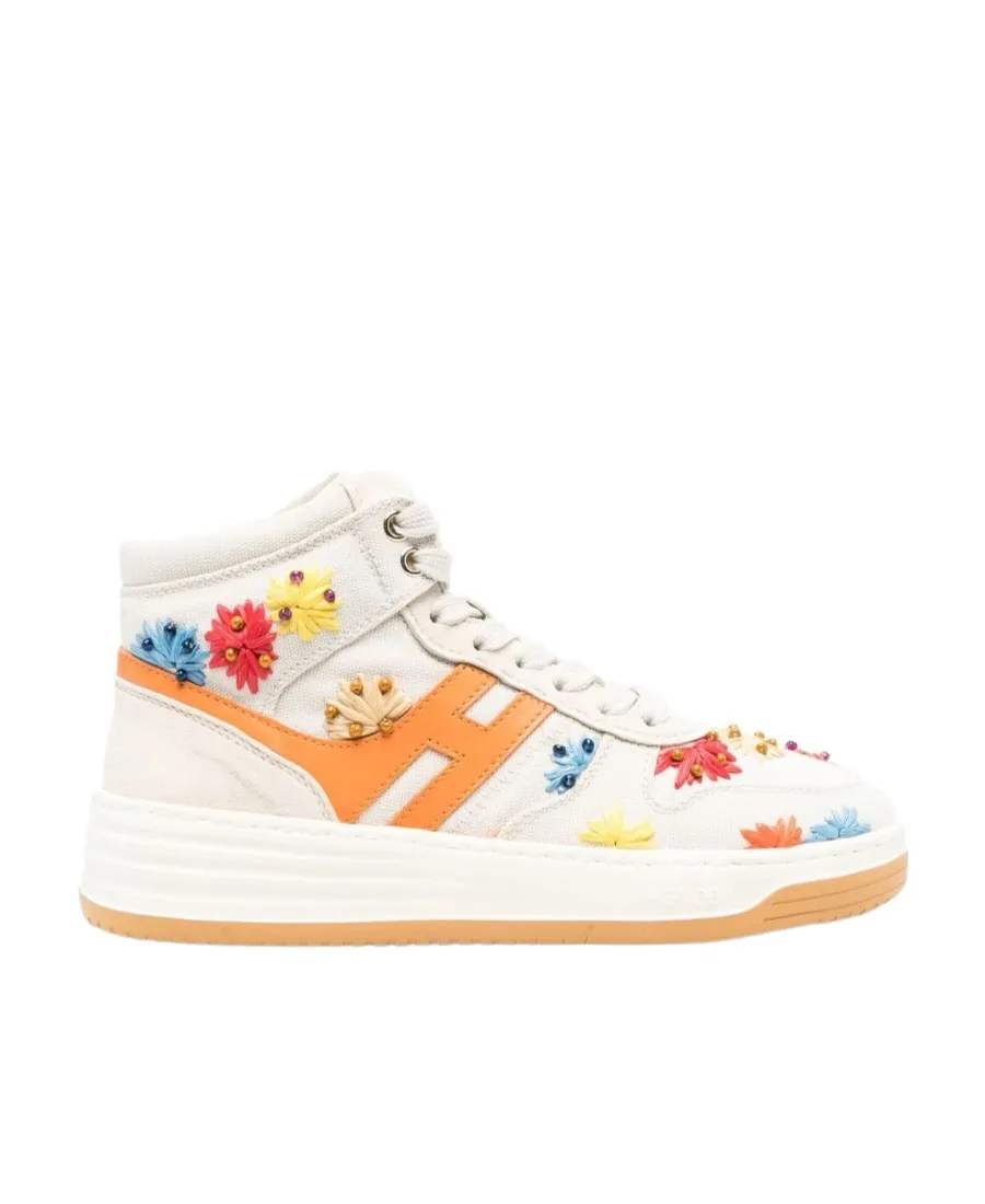 Hogan H630 Embroidered High-Top Sneackers
