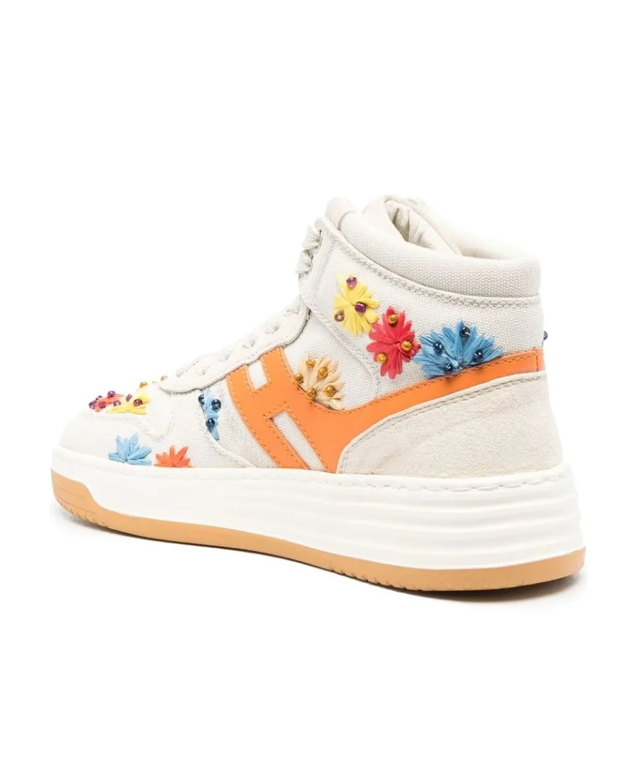 Hogan H630 Embroidered High-Top Sneackers