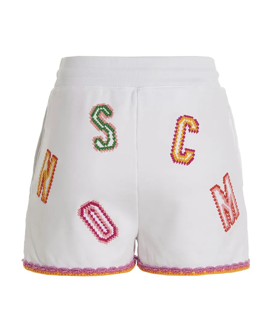 Moschino Logo Embroidered Bermuda Shorts
