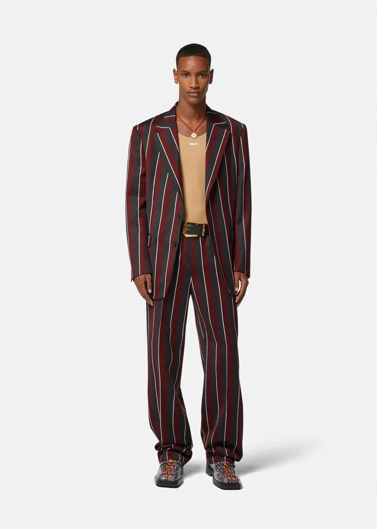 Formal Striped Trousers