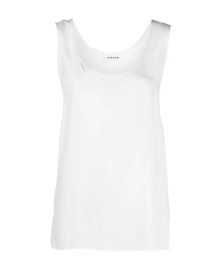 Loose-Fit Silk Sleeveless Top