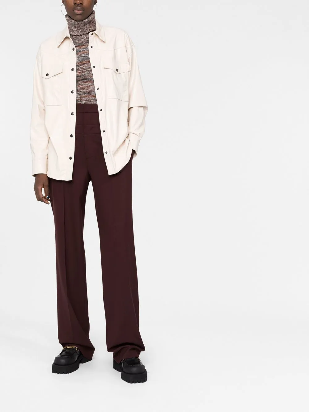 Lapel Long-Sleeved Shirt