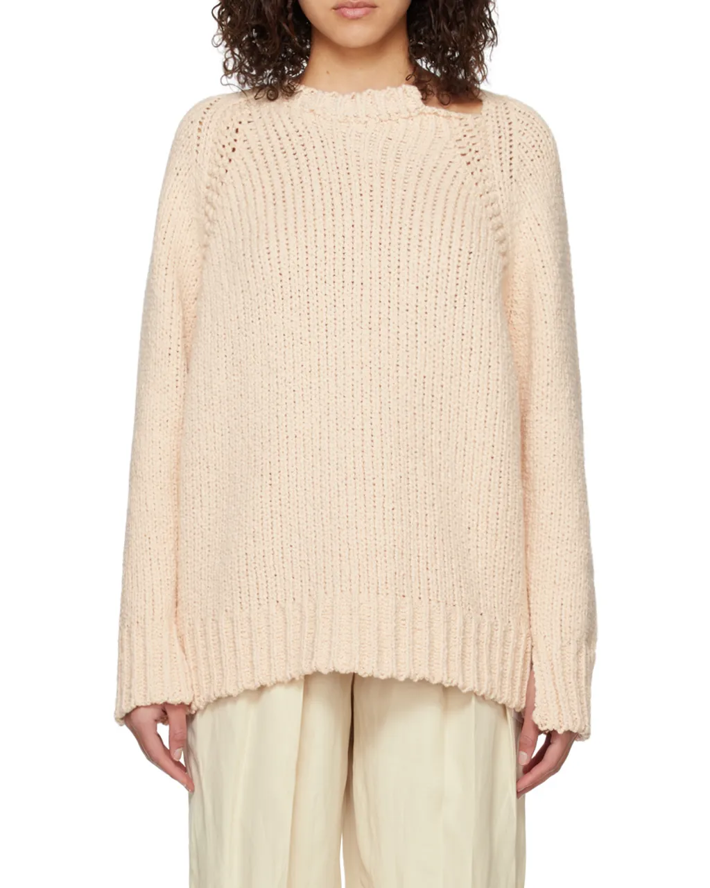 Round Neck Long-Sleeved Sweater