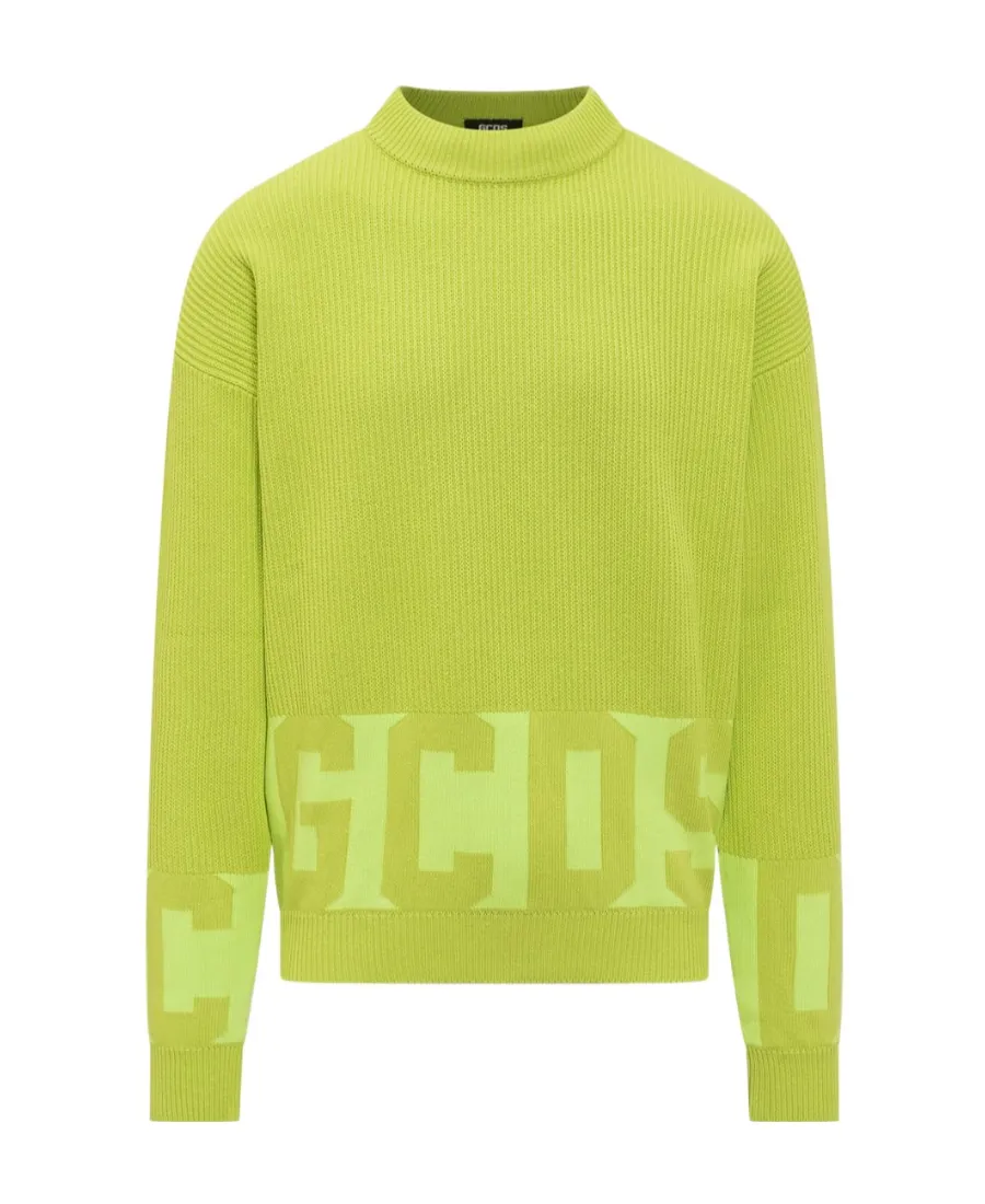 Gcds Logo Intarsia Low Band Sweater