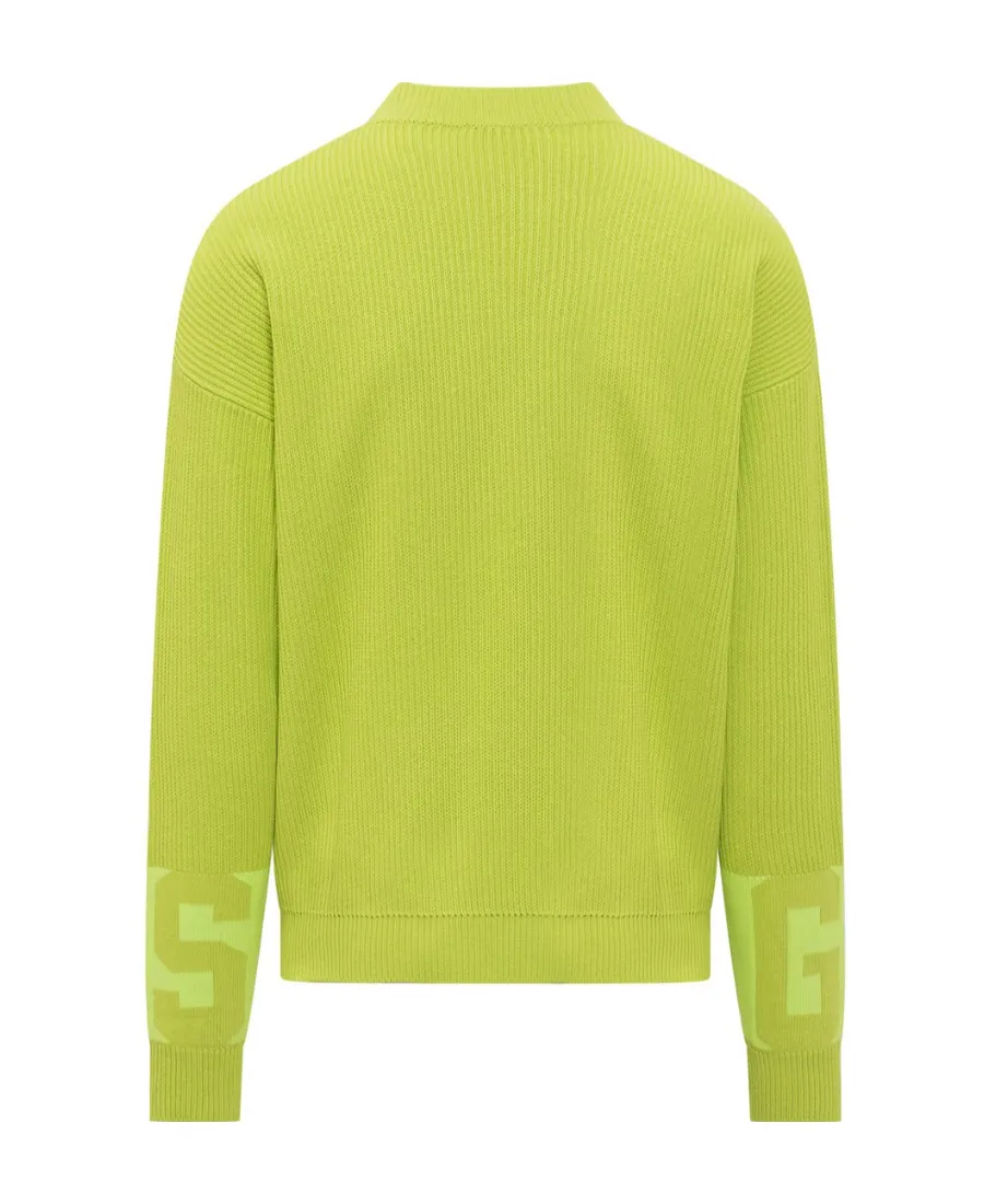 Gcds Logo Intarsia Low Band Sweater