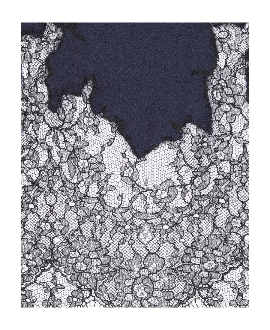 Saint Laurent Lace Detailed Midi Skirt