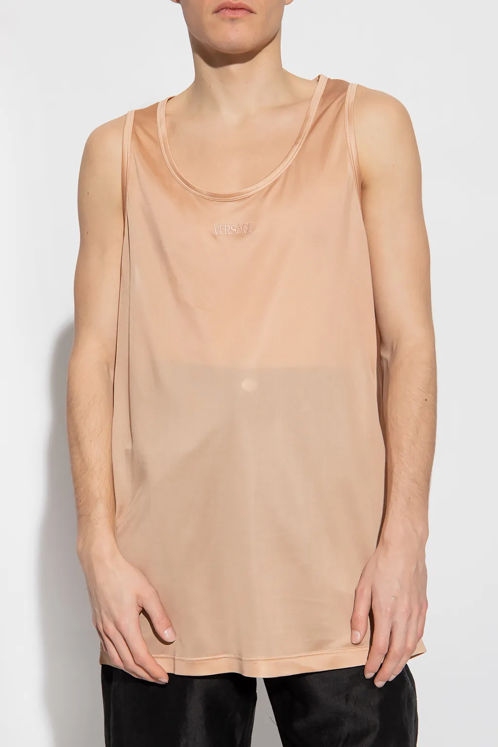 Embroidered-Logo Detail Tank Top