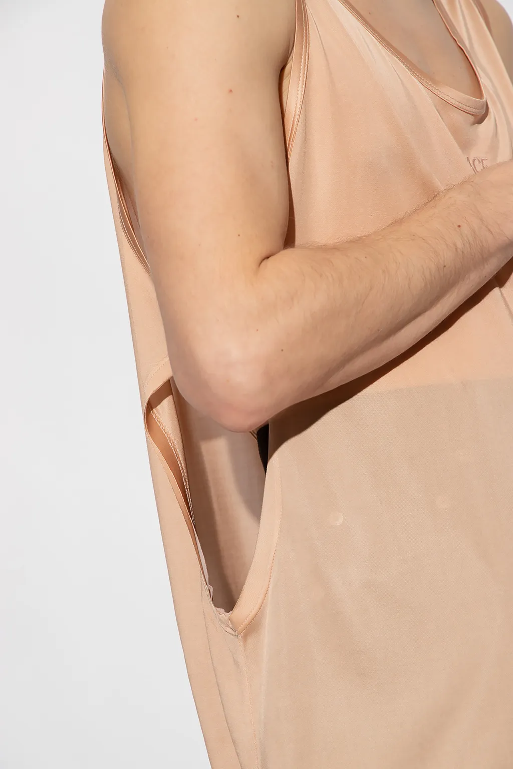Embroidered-Logo Detail Tank Top