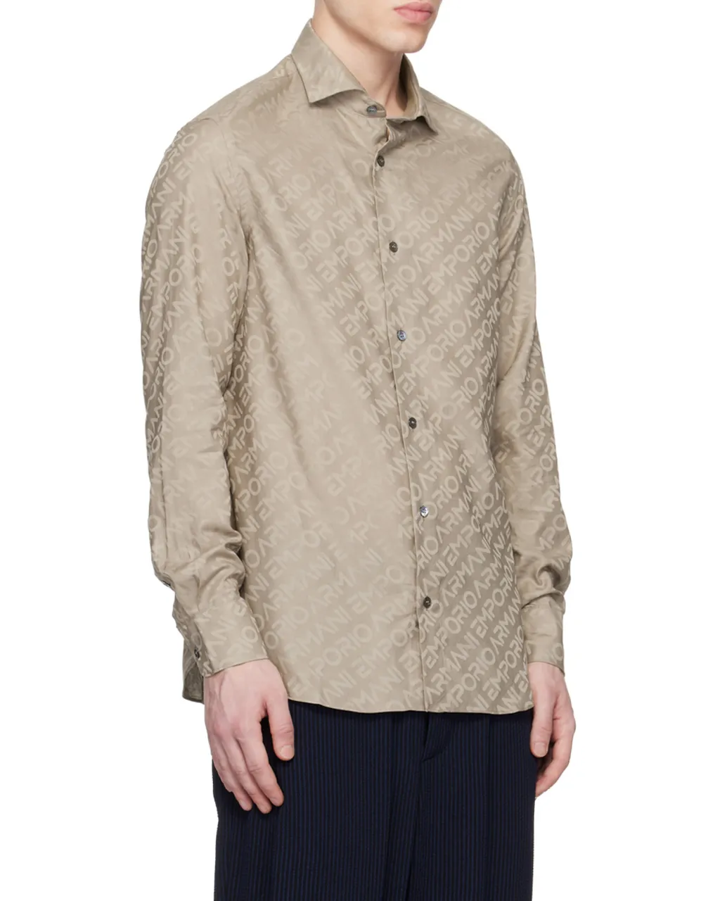 Full-Length Logo Jacquard Shirt