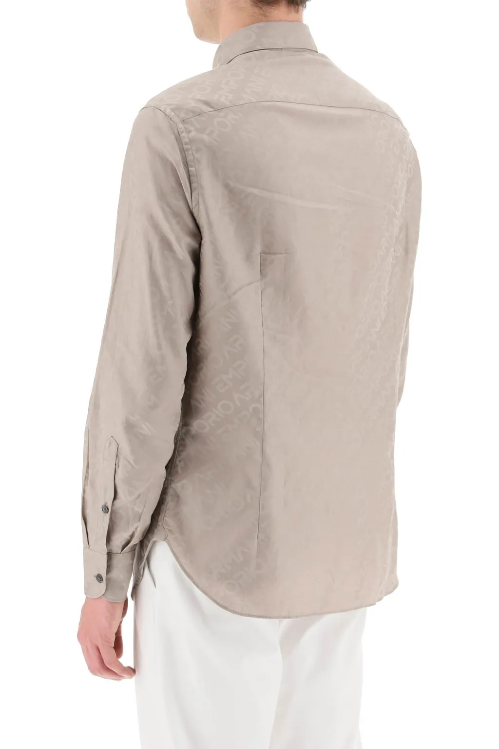 Full-Length Logo Jacquard Shirt