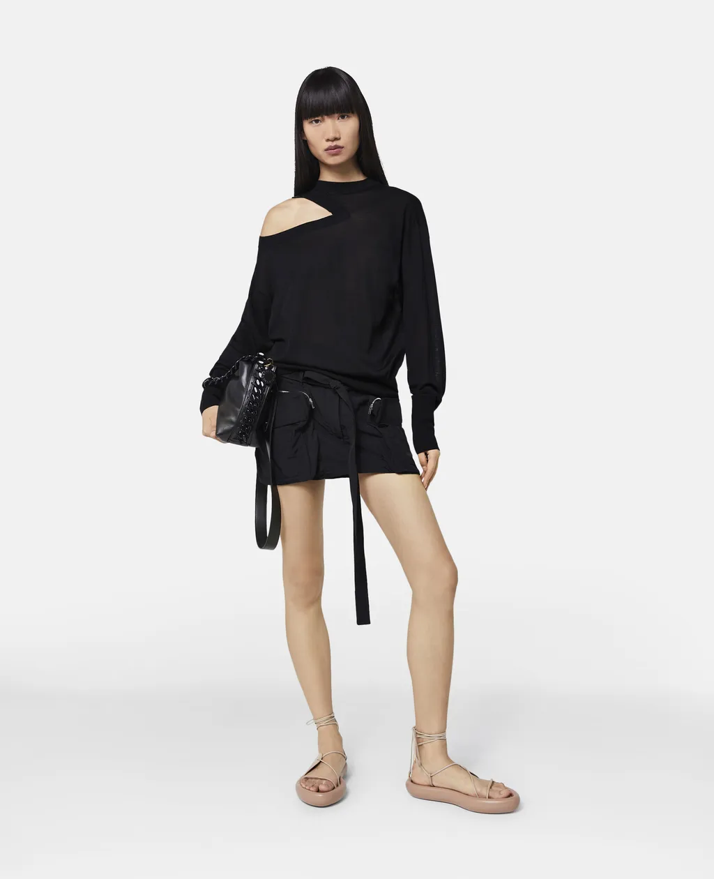 Stella Mccartney Cut Out-Detail Crewneck Knitted Top