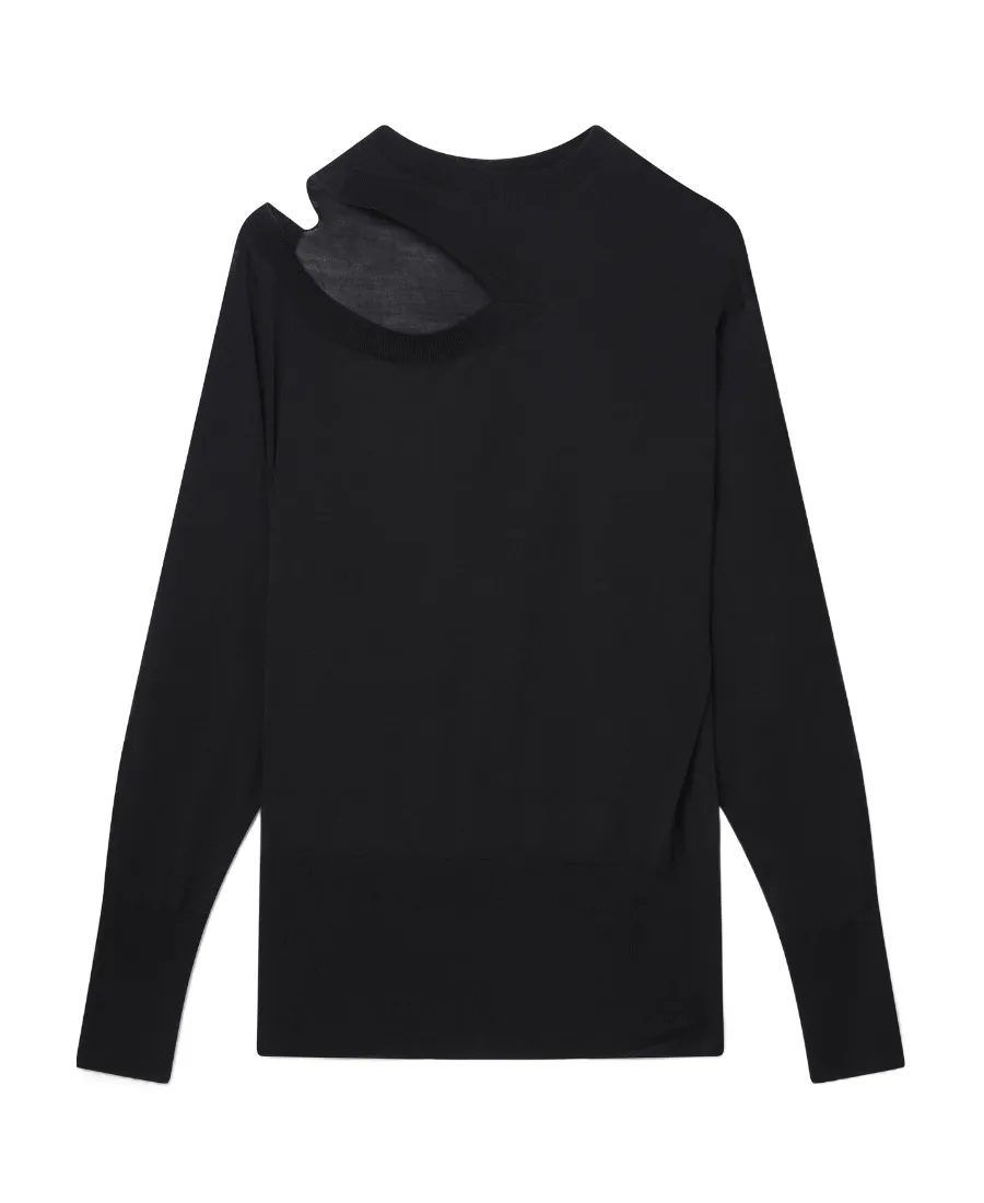 Stella Mccartney Cut Out-Detail Crewneck Knitted Top
